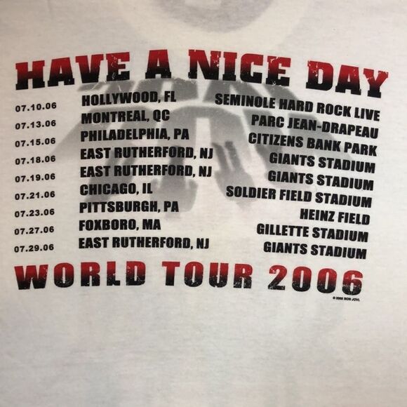 Bon Jovi 2006 Vintage “Have a Nice Day” World Tour2006 | 2-Sided | Small - Picture 6 of 7